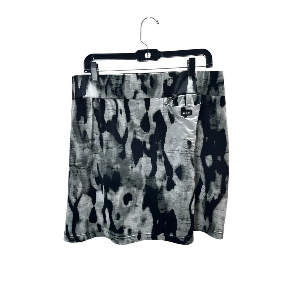 Jamie Sadock Skirt Women's Size 18 Black Gray Animal Print